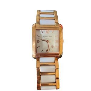 Michael Kors women’s French rose gold tone, white watch